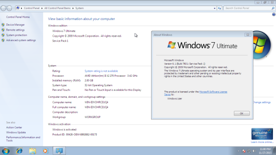 Aktywowany Windows 7