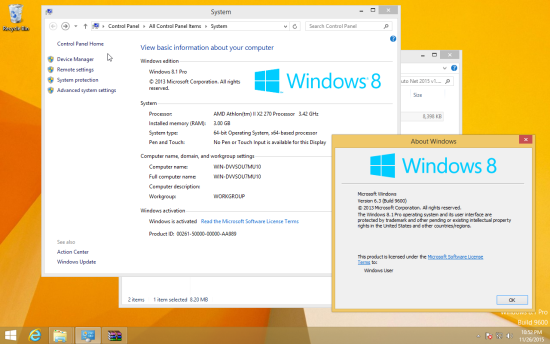 Aktywowany Windows 8.1 Pro